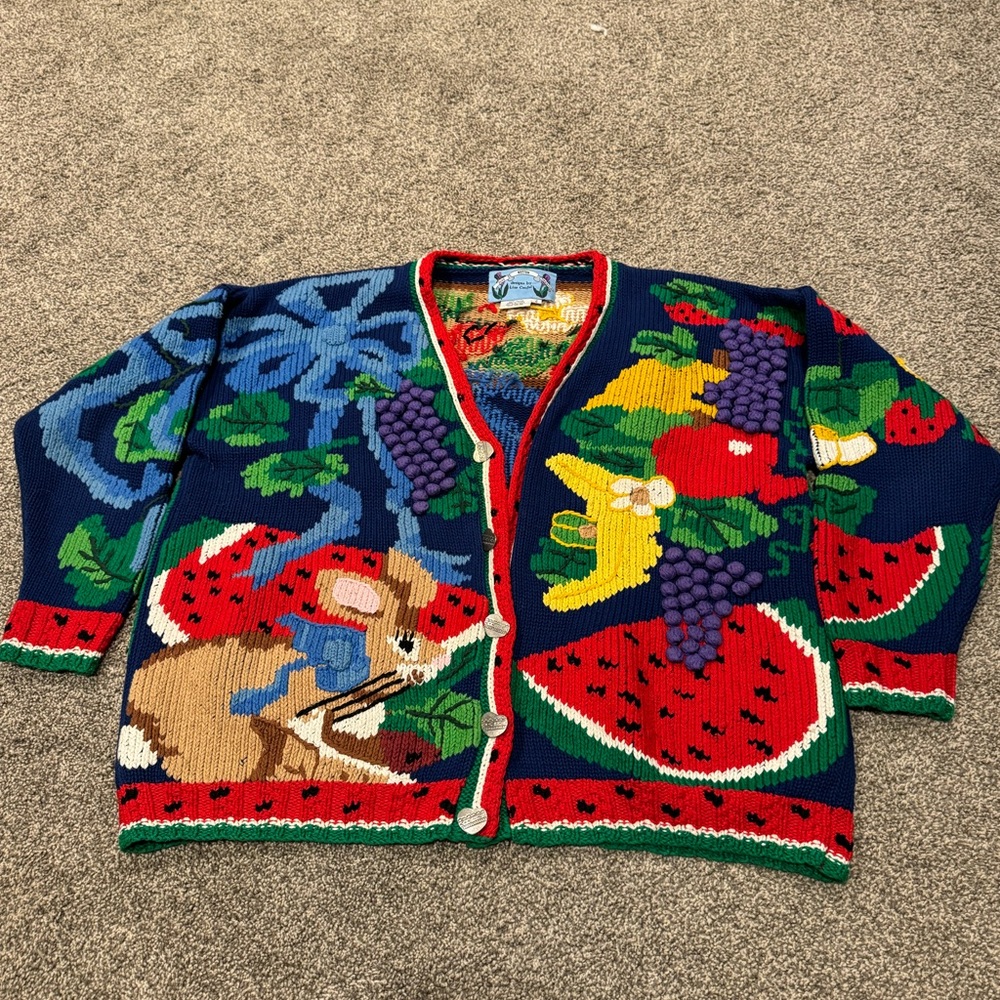 Lisa Coufal Rabbit, Fruit Sweater